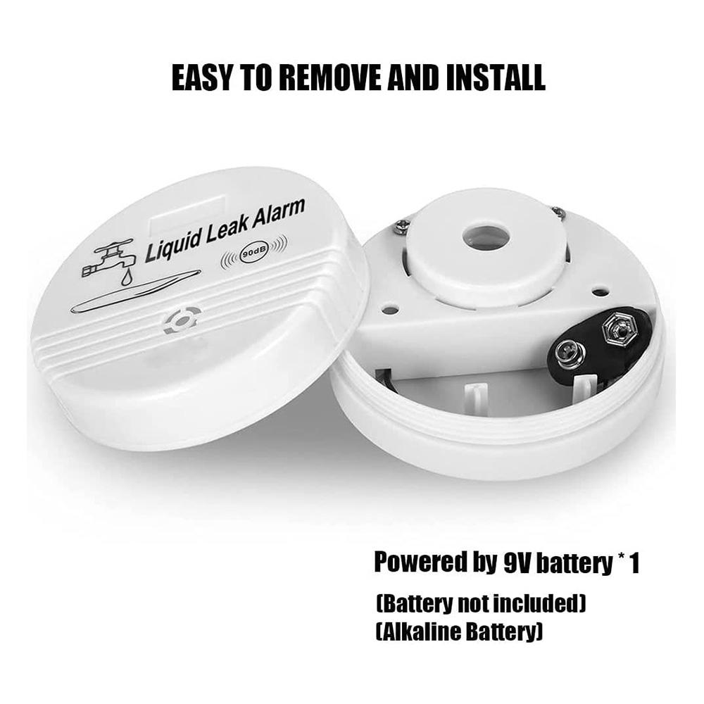 Wireless Water Alarm Independent Battery Water Alarm Sensor Detector 90dB Sounder Water Leakage Alarm Detector Home System DC9V