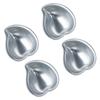 4pcs Food Grade Aluminum Alloy Mochi Molds Peach Mango Design Molds Easy Release Baking Tools For Home Kitchen