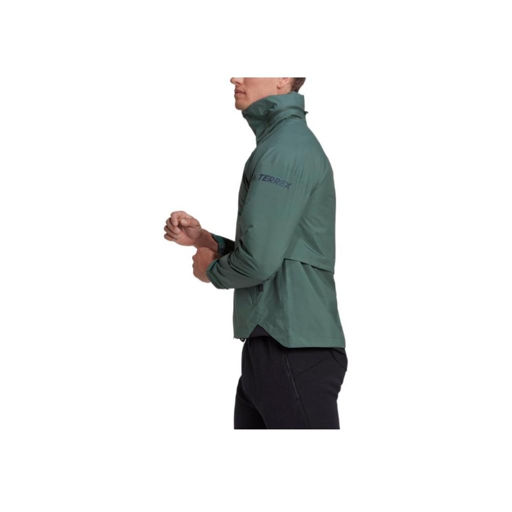 adidas Striped Logo Print Zip-Up Stand Collar Jacket Unisex Outerwear Green HG6038
