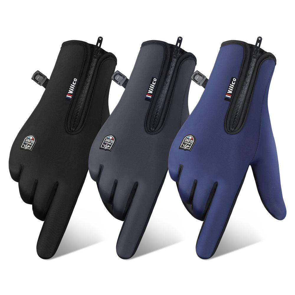 Thermal Gloves For Men Winter Cycling Bike Warm Fleece Cold Resistance Wind Waterproof Outdoor Running Skiing Mittens