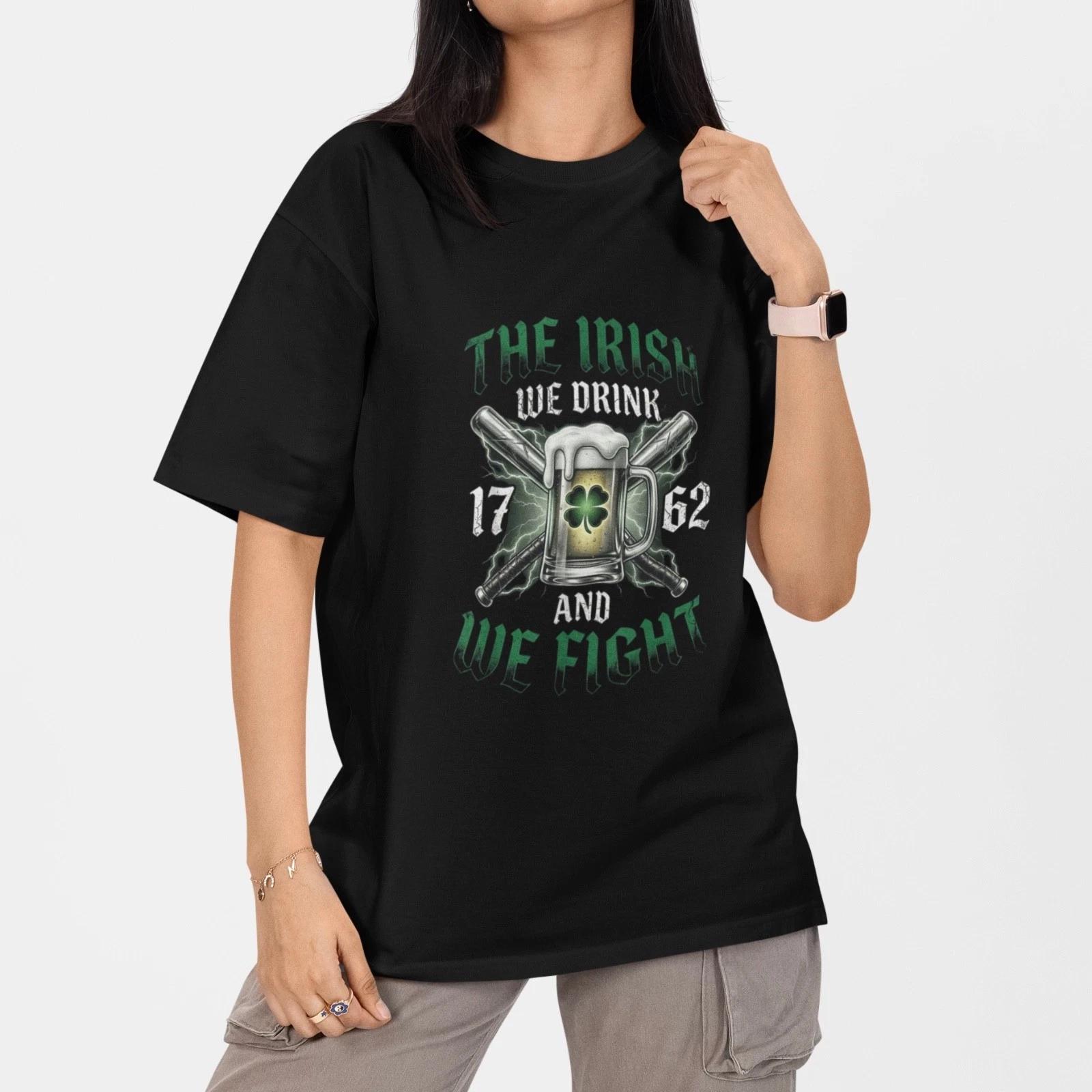 Funny Irish Drinking Shirt St Patrick’s Day Beer Shamrock Party T-Shirt Unisex XXL