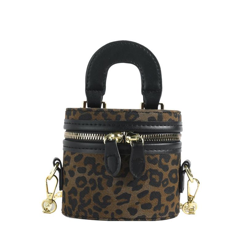 

Мини Сумка-Ведро с Модным Леопардовым Принтом для Детей Стильный Кошелек на Цепочке Кроссбоди Style A