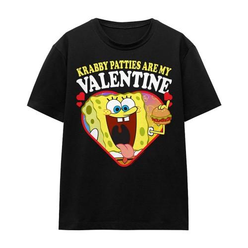 Svampebob Fyrkantströja för Damer/Tjejer med Krabburgare Är Min Alla Hjärtans Dag