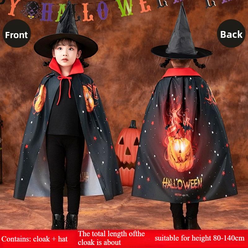 

Детский костюм-плащ на Хэллоуин, Цифровая 3D-печать, Плащ с капюшоном, Вечеринки на Хэллоуин, школьные мероприятия, косплей