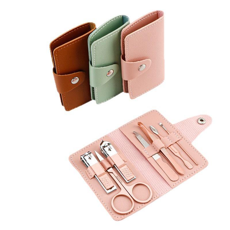 Stainless Steel Nail Care Set 7-Piece Portable Manicure Pedicure Kit Women Men Home Salon Use