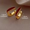 1 Pair Easy Luxury Versatile Suitable for Party Lightweight Chic Geometric Fashion Women Hoop Earrings