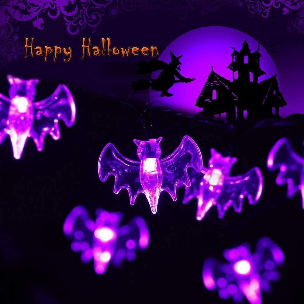 

НОВЫЙ Хэллоуин 10/20/40 Светодиодный гирляндный свет BAT Wings Призрачный фонарь Вечеринка