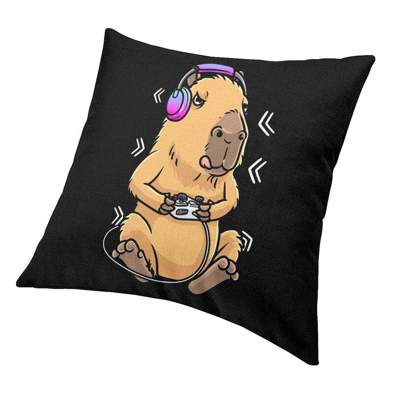 Capybara Giant Cavy Rodent Gamer Gaming Square Pillow Case Home Decorative Cushion Cover Throw Pillow Sofa Double-Sided Printing
