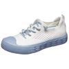 New Anta Flyknit Durable Breathable Low Top Skateboard Shoes Women's White Blue 122428014-2