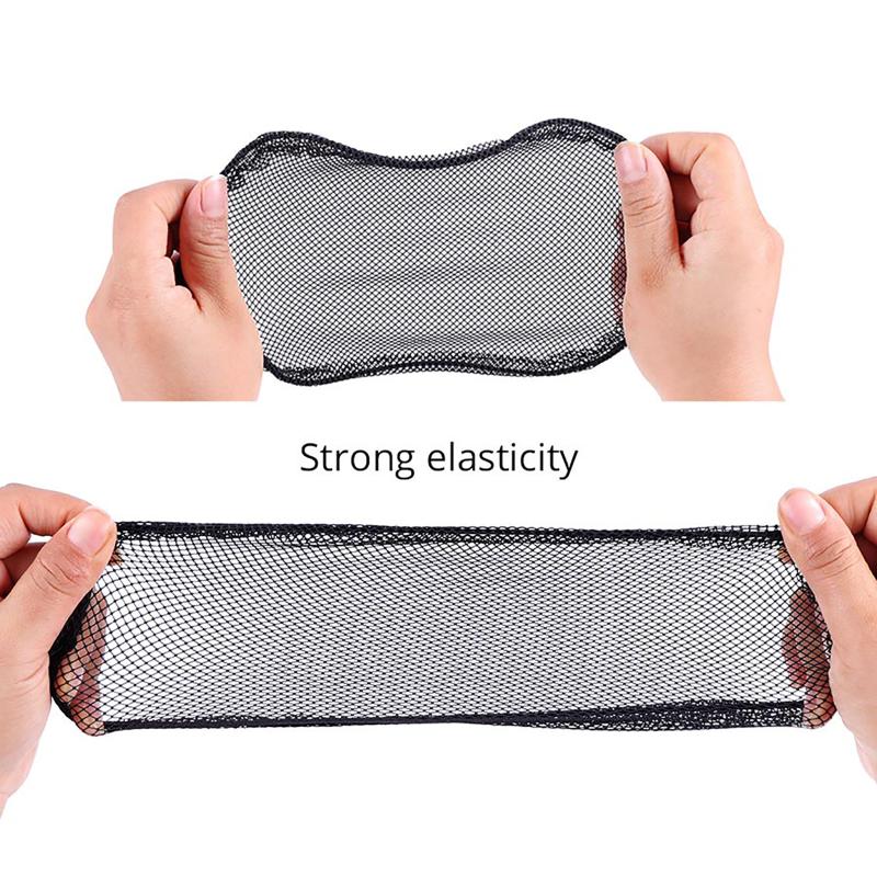 5Pcs Black Elastic Wig Net Breathable Mesh Hair Net With Adjustable Drawstring For Making Puff Bun Wig Tools Women Wig Nets