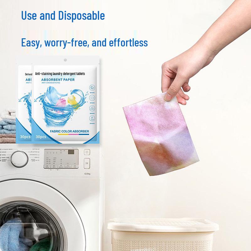 Color-absorbing sheets: prevent color bleeding in mixed washes, ensuring clothes stay vibrant and dye-free. Family pack included.