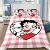 Cartoon 3D Printed Bedding Set B-Bettys Boops Duvet Cover Pillowcase Single/Twin/Full/Queen Size for Fans Bedroom Decor