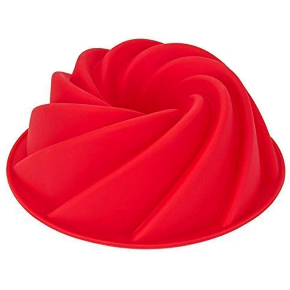 Silicone Spiral Design Pans 9 Inch Non Stick Cake Pan Mold 3D Bread Cake Pan DIY Large Baking Dish