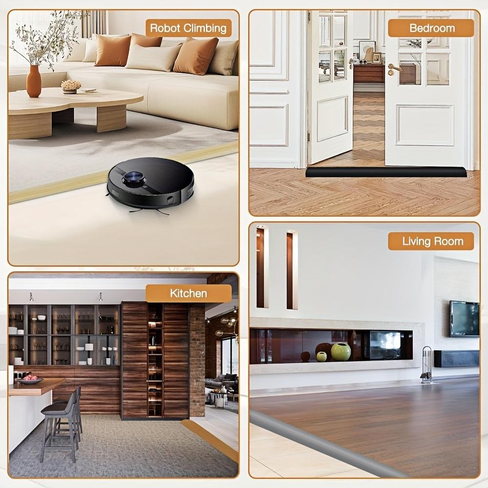 1PC 1m/39.37inch Wood Floor Transition Strip Edge Closing Strip Floor Seam Wear-Resistant Soft Plastic Flat Buckle Dge Threshold