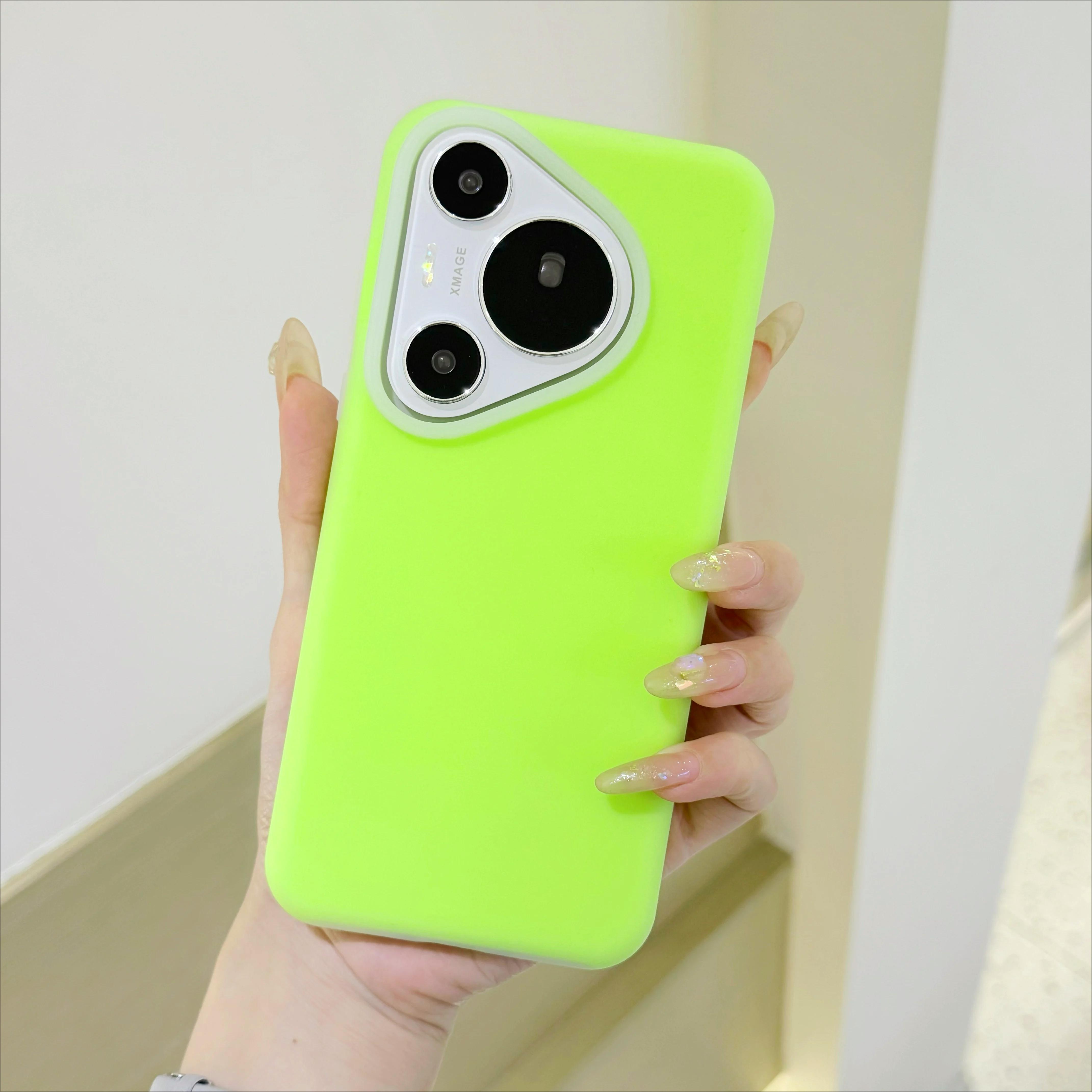 

Флуоресцентный цветной желеобразный жидкий силиконовый чехол для Huawei Pura 70 Ultra Mate 70 Rs MATE 60 P50 40 Pro+ матовый противоударный защитный чехол For Mate 50 Pro зелёный