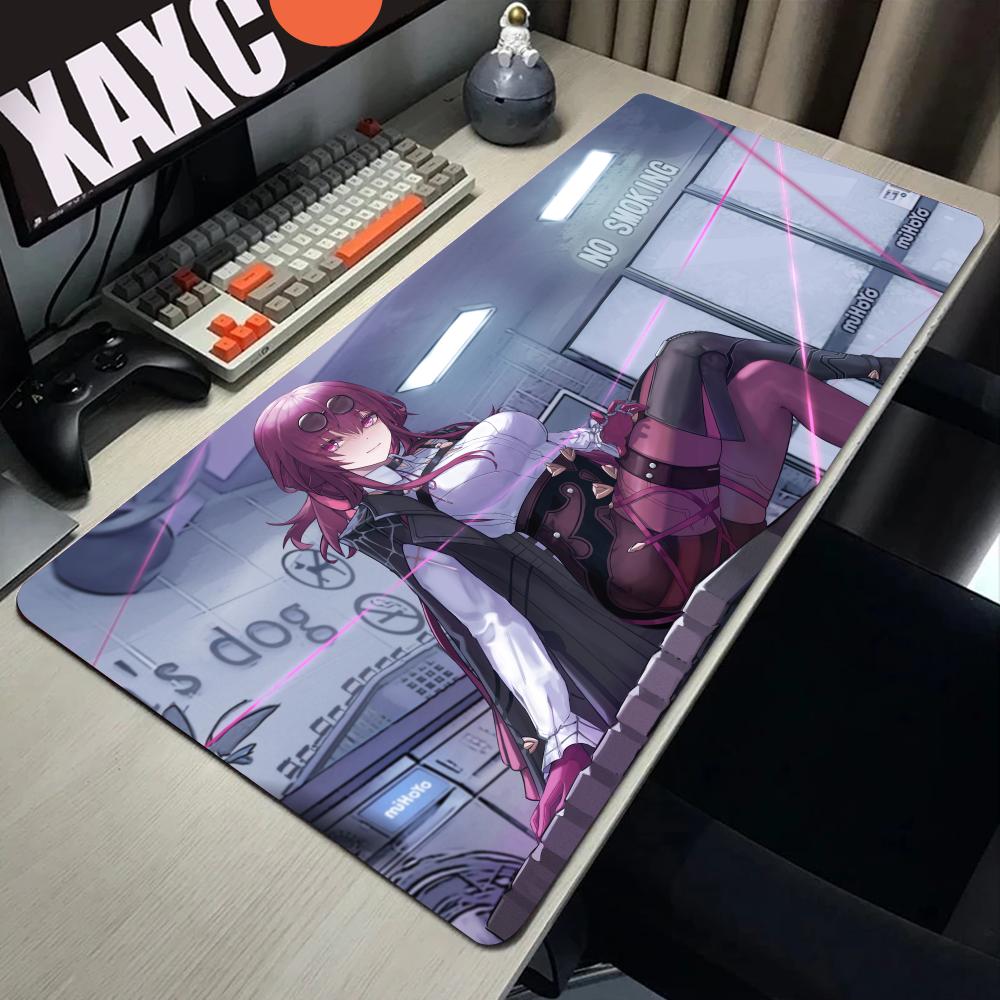 HYBXAXC Mouse Pad game fantasy H-Honkai Star Rail Kafka Mouse Pad Large Thick Desk Pad Stitched Edges Gaming Mouse Mat for PC HD
