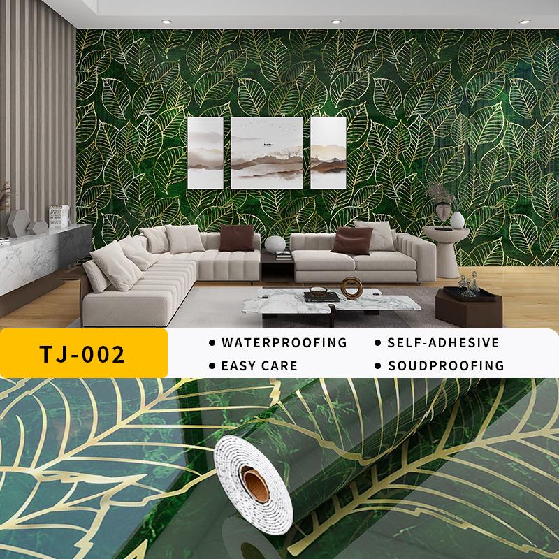 Self-Adhesive Waterproof Imitation Marble Tile Wall Sticker for Bathroom, Living Room, Kitchen, and TV Background.