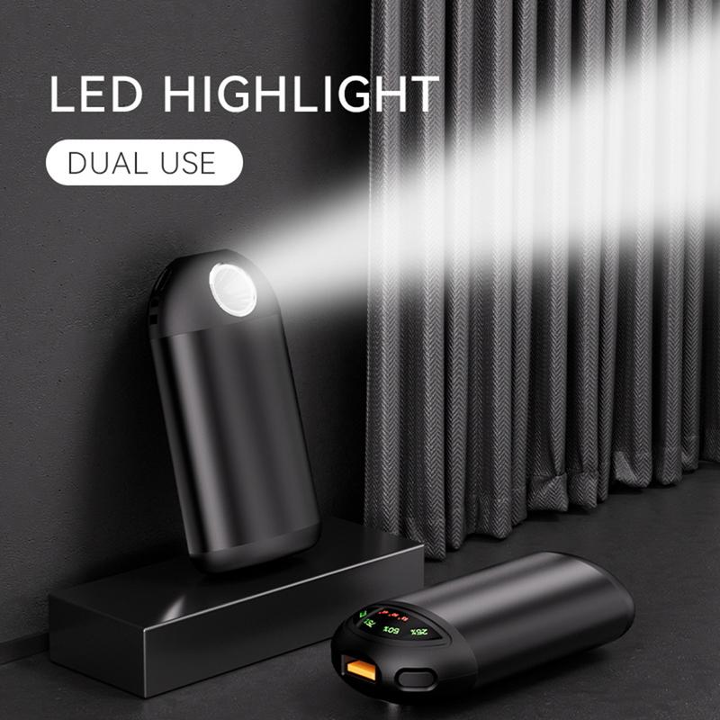 Portable 3In1 Pocket Hand Warmer Double Sided Heating Power Bank Fast Charging Function For Fishing Hiking Skiing Camping