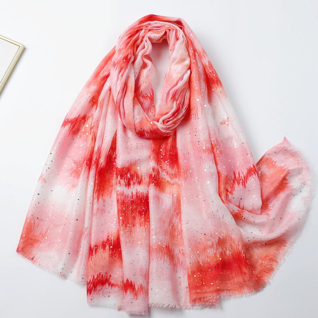 Hot stamping cloud light wind light satin cotton printing long towel factory sales travel vacation sunscreen shawl