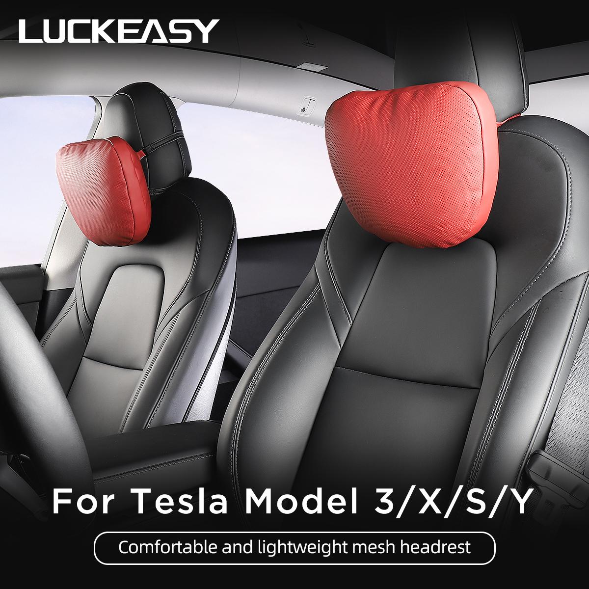 

For Tesla Model 3 Y X S 2017-2023 Rest Neck Pillows Cushion Car Seat Neck Headrest Mesh Pillow Interior