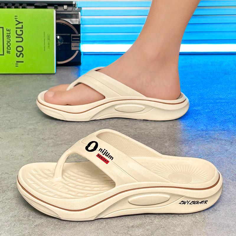 Trendige rutschfeste Flip-Flops für Herren: Neuer Stil Dicke Sohle Outdoor Sport Strand Sandalen