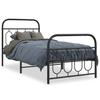 VidaXL Cadre de lit métal sans matelas avec pied de lit noir 80x200 cm 377126
