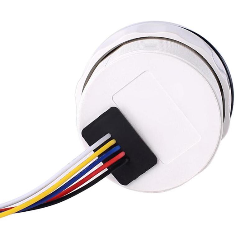 Marine Vessel Trim Tilt Gauge Resistant to Oil Left Side White Dial PC Material for Outboard Engine