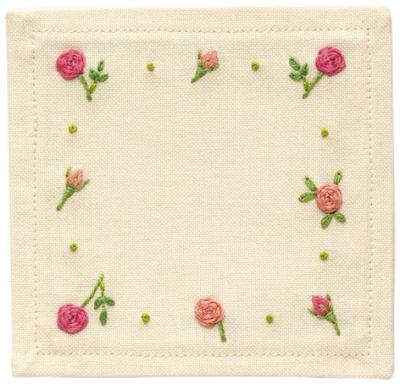 Olympus Embroidery Kit [My Sweet Garden] No. 9028 Rose (Coaster)