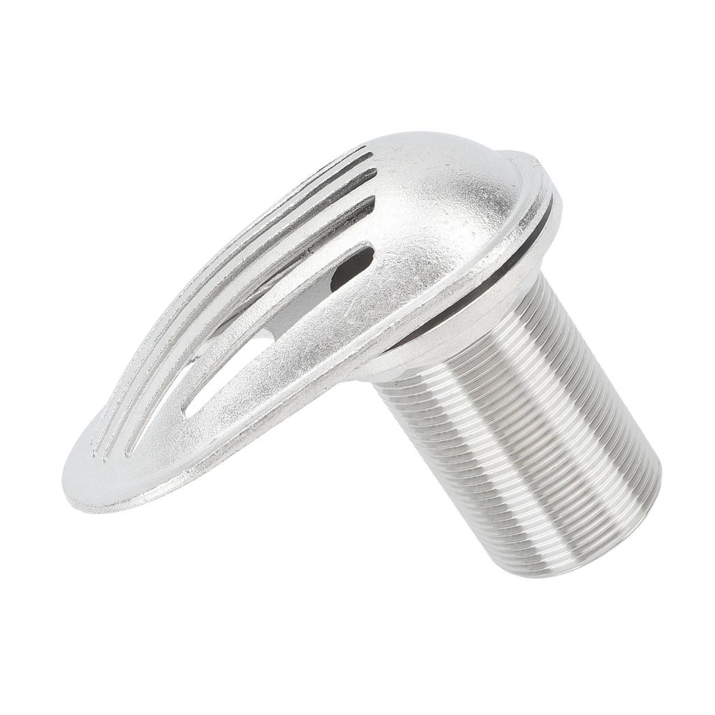 Marine Boat Intake Strainer 1‑1 2 Inch Embedded 316 Stainless Steel Thru Hull Water Pickup Filter Scoop for Yacht