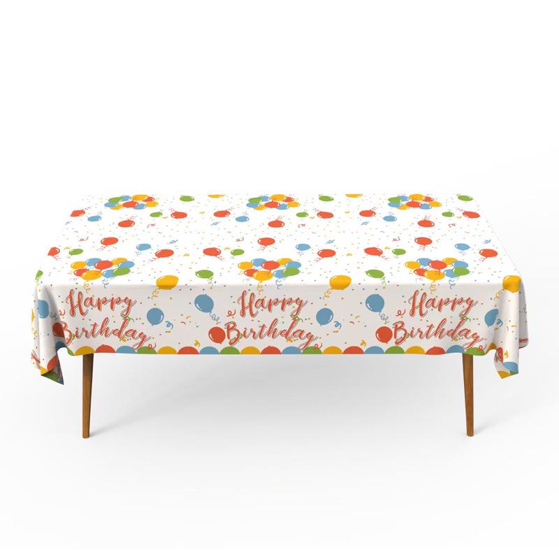 Birthday Party Cartoon Disposable Tablecloth for English Cake Decoration - Oil-Proof & Waterproof