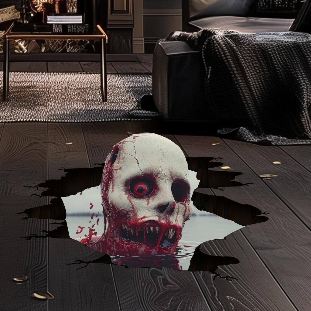 3D Halloween Wall Decals Ghost Halloween Wall Floor Stickers Decorations Removable Scary Decorations for Window Wall Floor
