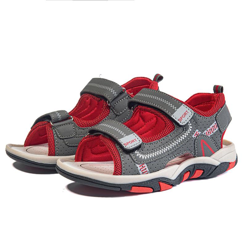 

Boys sandals 2025 summer new soft-soled non-slip Korean version medium and older children s beach shoes open-toed student boys sandals 38 size shoes inner length 24.2cm