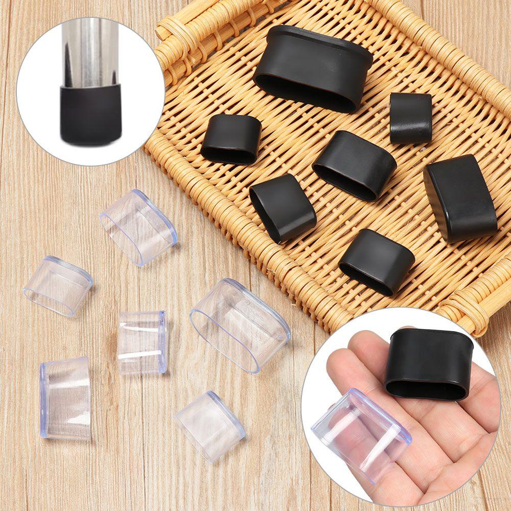 4Pcs Oval Chair Leg Caps Silicone Non-Slip Furniture Feet Covers Table Chair Leg End Caps Covers Floor Protectors
