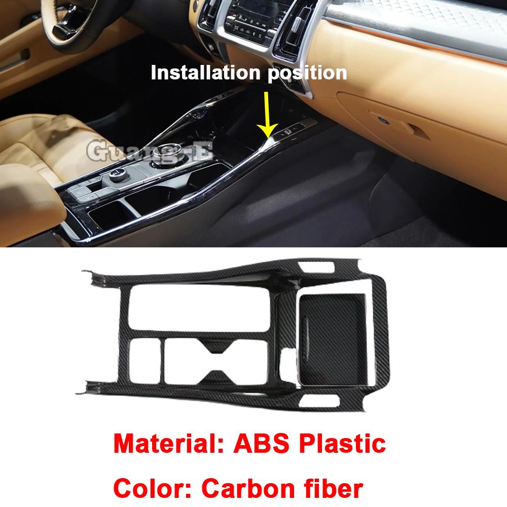 For Kia Sorento MQ4     ABS Gear Shift Panel Front Air Armrest Outlet Trim Frame Light Button Vent Stick