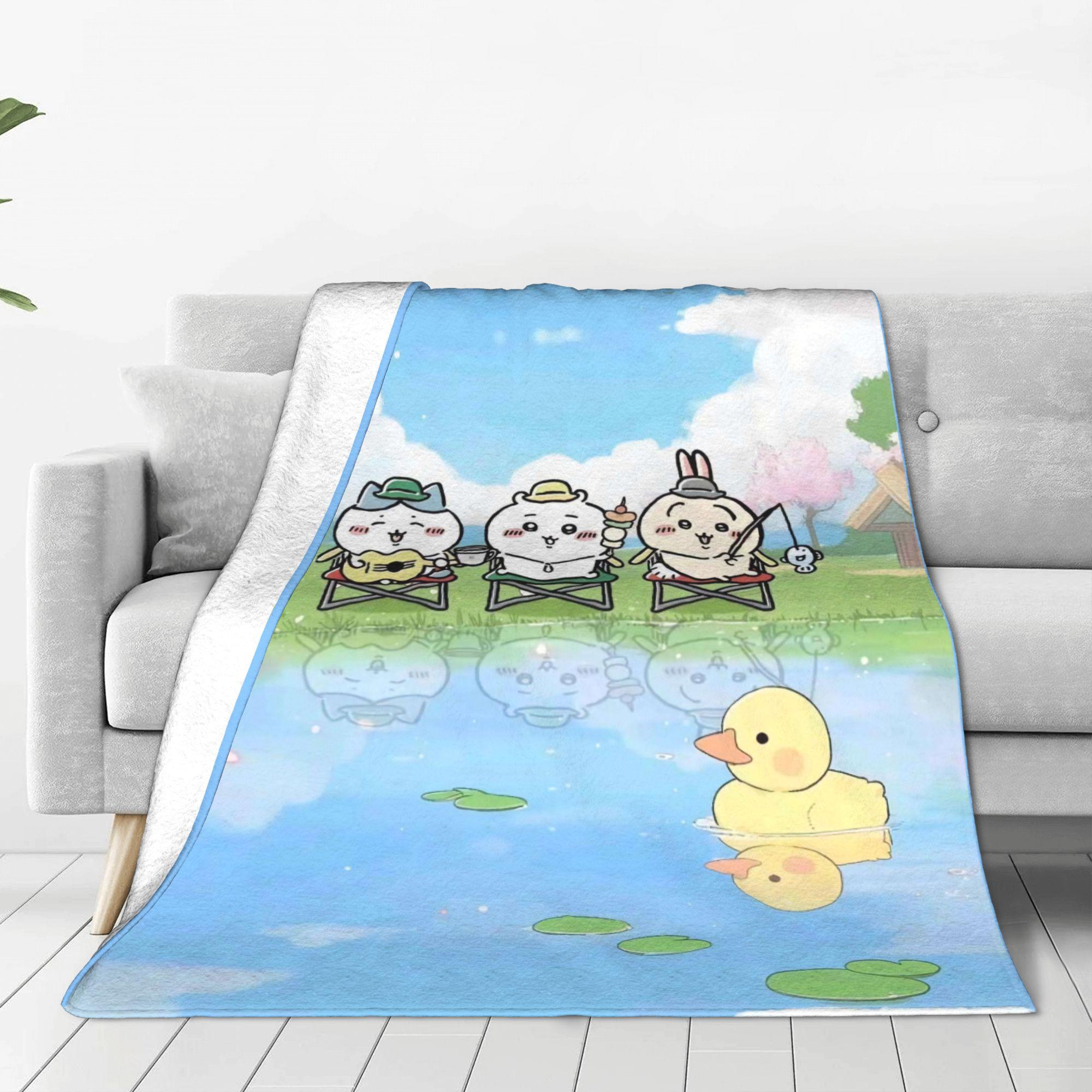 

Плед из фланели Chiikawa для отдыха Зимний Супермягкий Плед для студентов, дивана, кровати с рисунком, Покрывало, Чехол на диван-кровать 30x40in