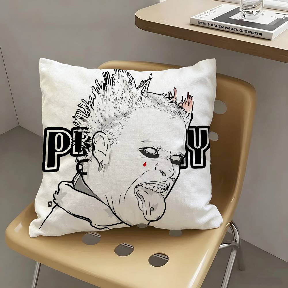 1pc The P-Prodigy Pillow Case Fashion Square Pillowcase Bedroom Sofa Room Ins Decoration Leisure