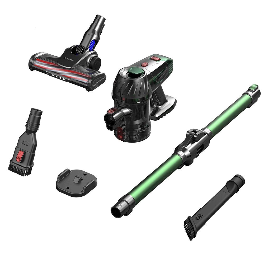 

150 Вт Робот-пылесос Сгибаемый ручной пылесос Складной портативный Большой всасывающий вертикальный пылесос для удаления клещей Домашний робот-пылесос EU зелёный