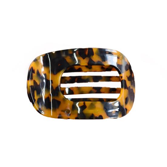 Women Hair Claw Flat Round Shape Strong Grip Bendable Teeth Curved Design Hair Clip Back Head Large Clip Hair Accessory