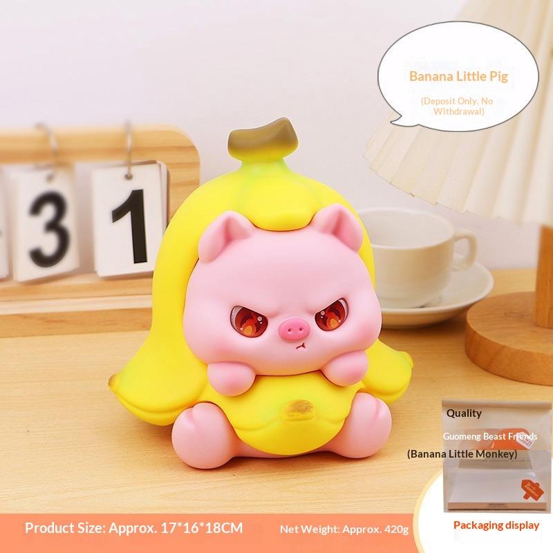 Cute Banana Piggy Bank Large Capacity Cartoon Animal Coin Storage Box for Children Boys Girls Christmas Gift