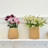 Handmade Wicker Flower Basket Organizer Natural Straw Vintage Rattan Vase Decorative Vases Desk Storage Container Home Decor