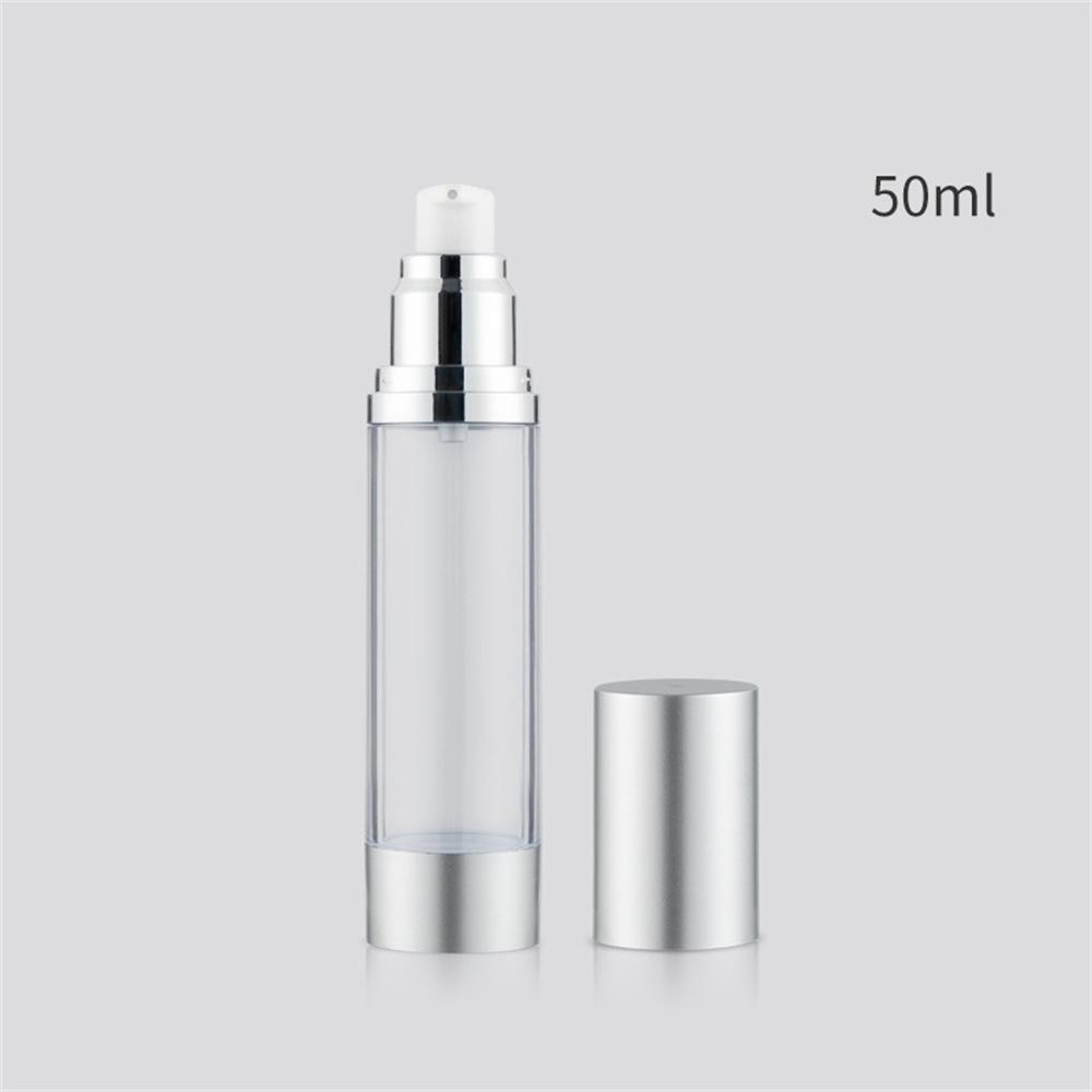 15ml/30ml/50ml UV Hot Silver Vacuum Spray Bottle Lotion Transparent Refillable Bottle Airless Pump Perfume Essence Sub-bottle