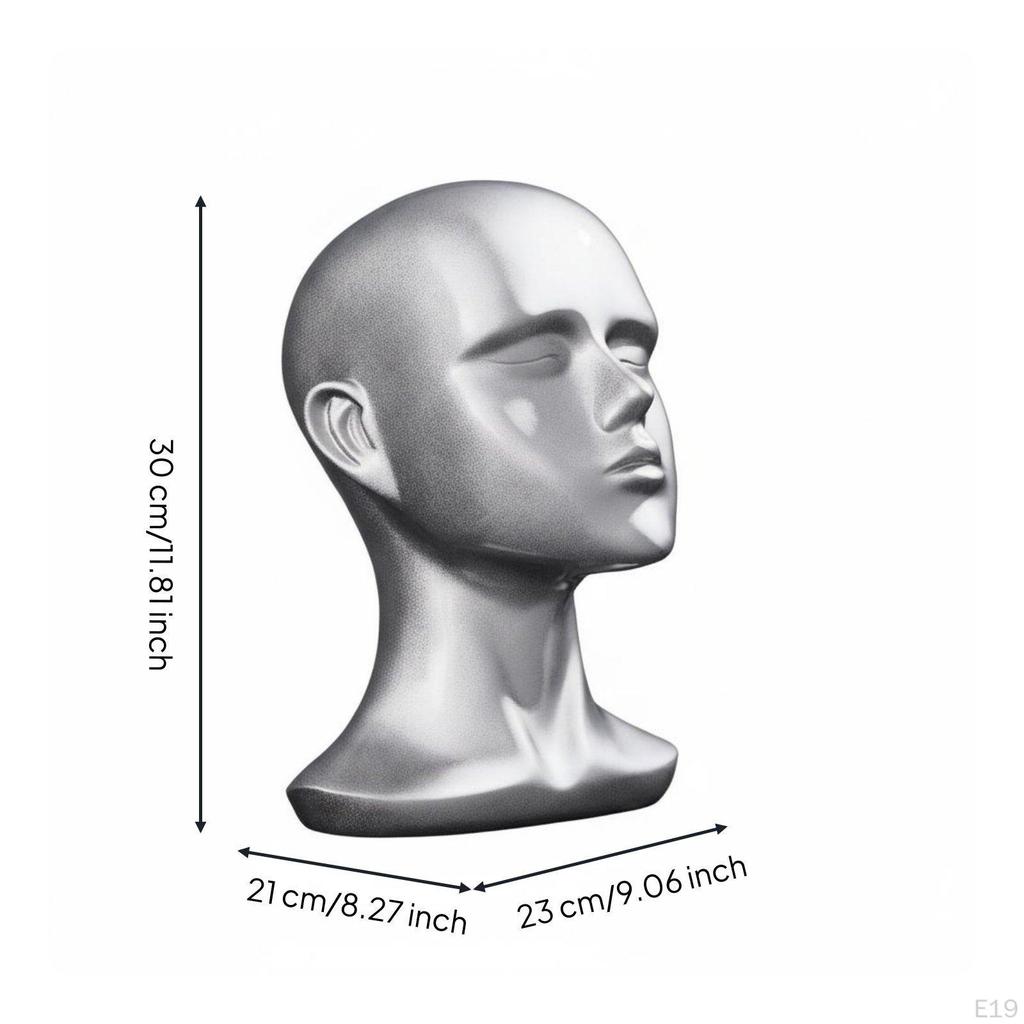 Realistic Mannequin Head With Ear Holes Hairpiece Holder Versatile Hat Display Stand for