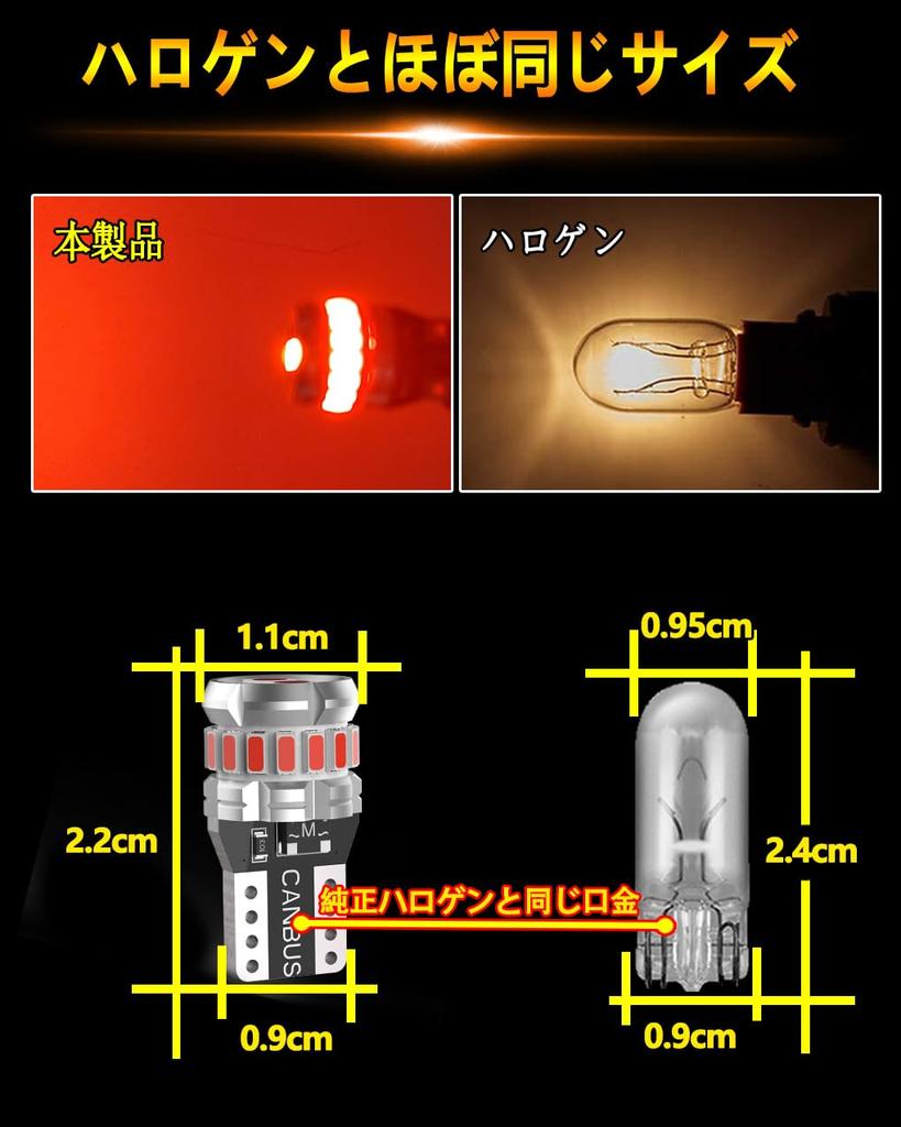 WENLE T10 LED Bulb, Red, 800K, Explosive Light, License Lamp, Position, Tail Lamp, Corner