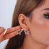 Korean Five-Pointed Star Rhinestone Stud Earrings for Women - Autumn 2025 Collection, Luxurious Small Accessories.