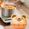 Minuteur de cuisine mécanique réglable 0-60 minutes Animal de dessin animé à remonter Compte à rebours manuel Alarme sonore Rappel Pas de piles nécessaires Minuteur coloré pour