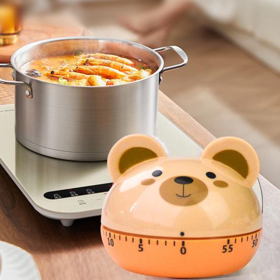 Minuteur de cuisine mécanique réglable 0-60 minutes Animal de dessin animé à remonter Compte à rebours manuel Alarme sonore Rappel Pas de piles nécessaires Minuteur coloré pour