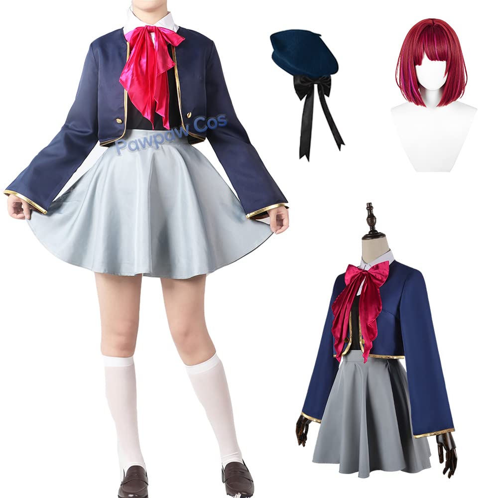 Pawpaw Arima Kana Cosplay Costume Set from Oshi no Ai and Ruby Cosplay for School and Stage Performances Arima Kana (Includes Wig) 9-Piece Ko
