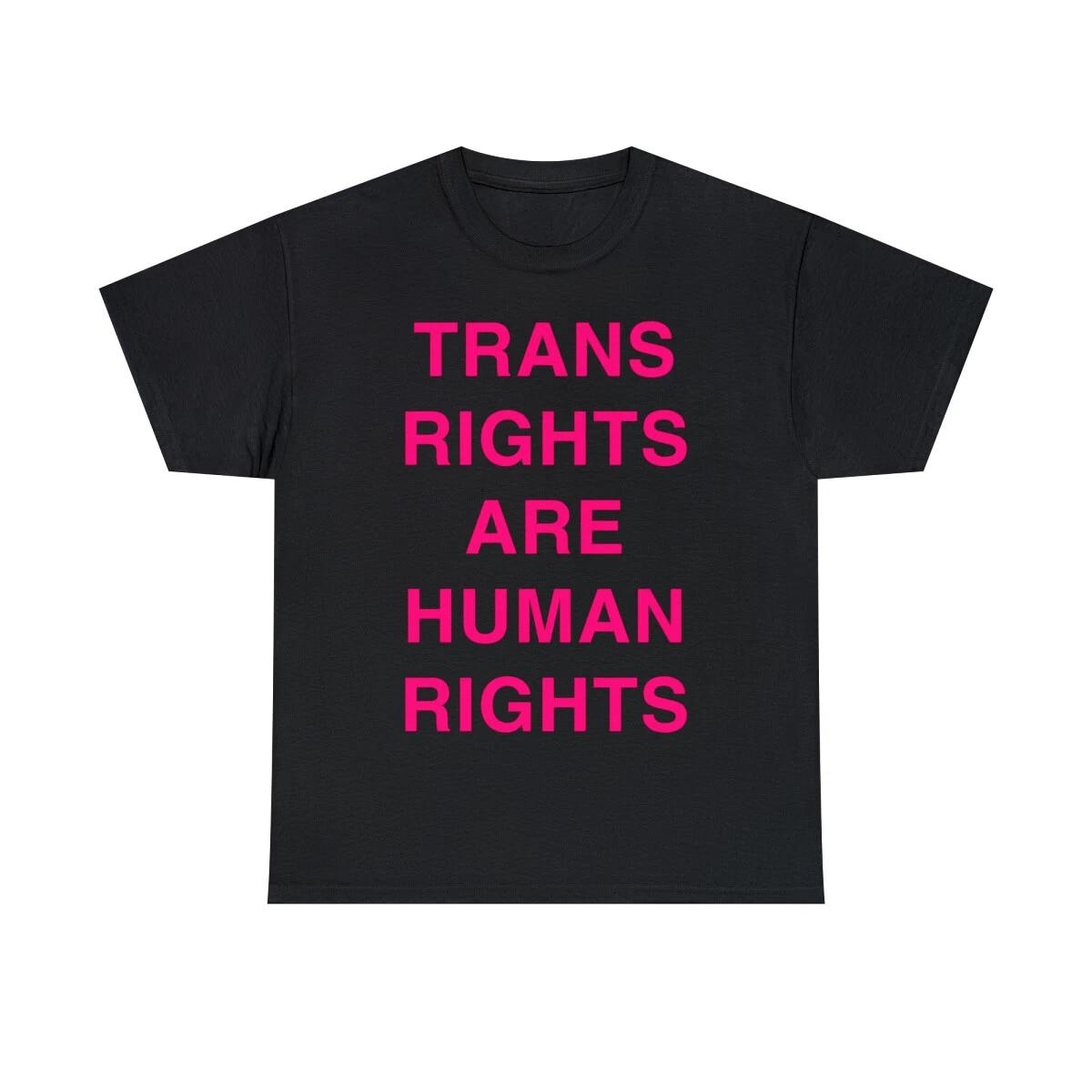 Trans Rights Are Human Rights Graphic Tee Shirt, S-5XL M
