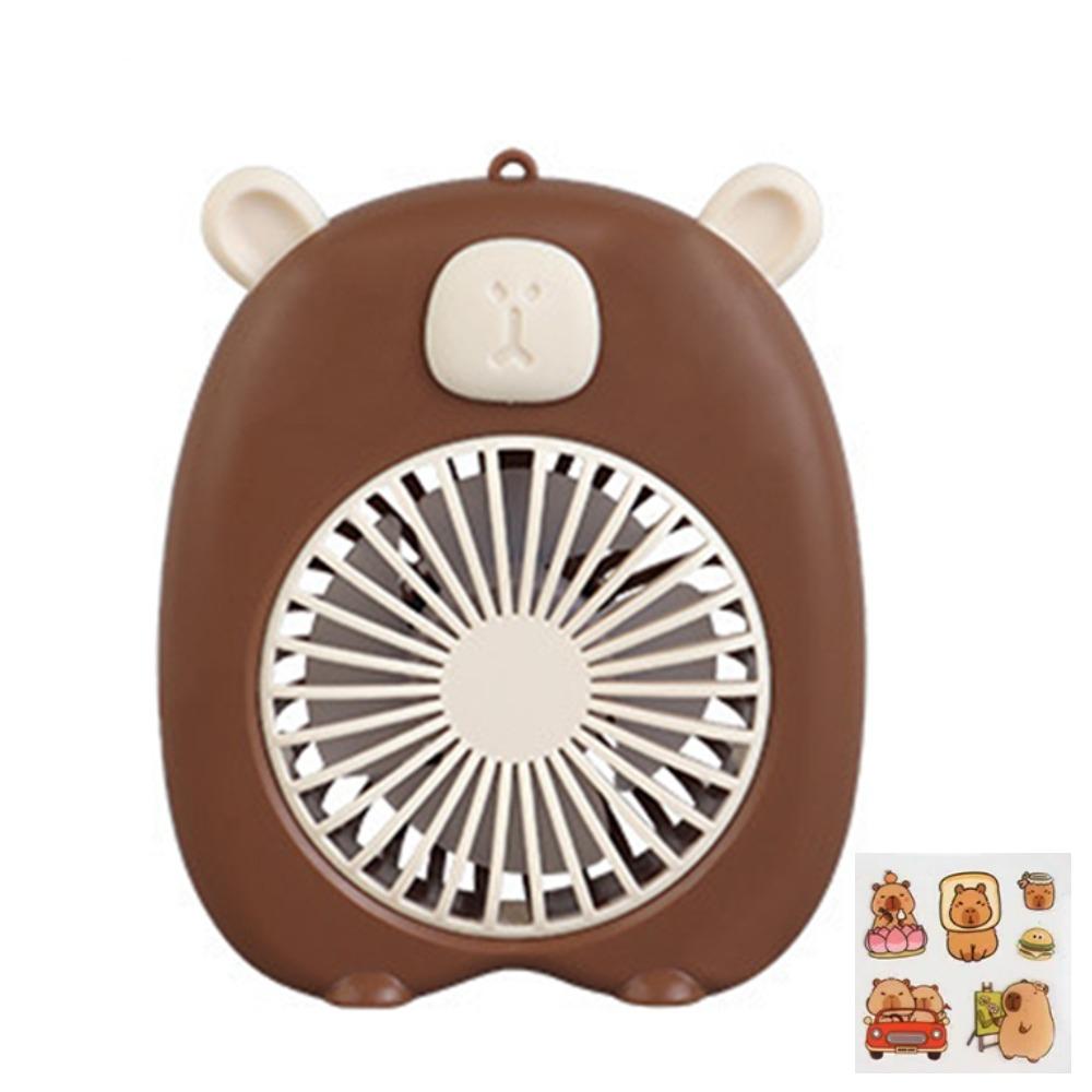 Solid Color Cute Capybara Fan Creative USB Mini Fan Simple Cartoon Handheld Fan  Camping