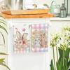Artoid Mode Colorful Buffalo Plaid Bunny Rabbit Flower Easter Kitchen Towels Dish Towels, 18x26 Inch Seasonal Decoration Hand Towels Set of 2